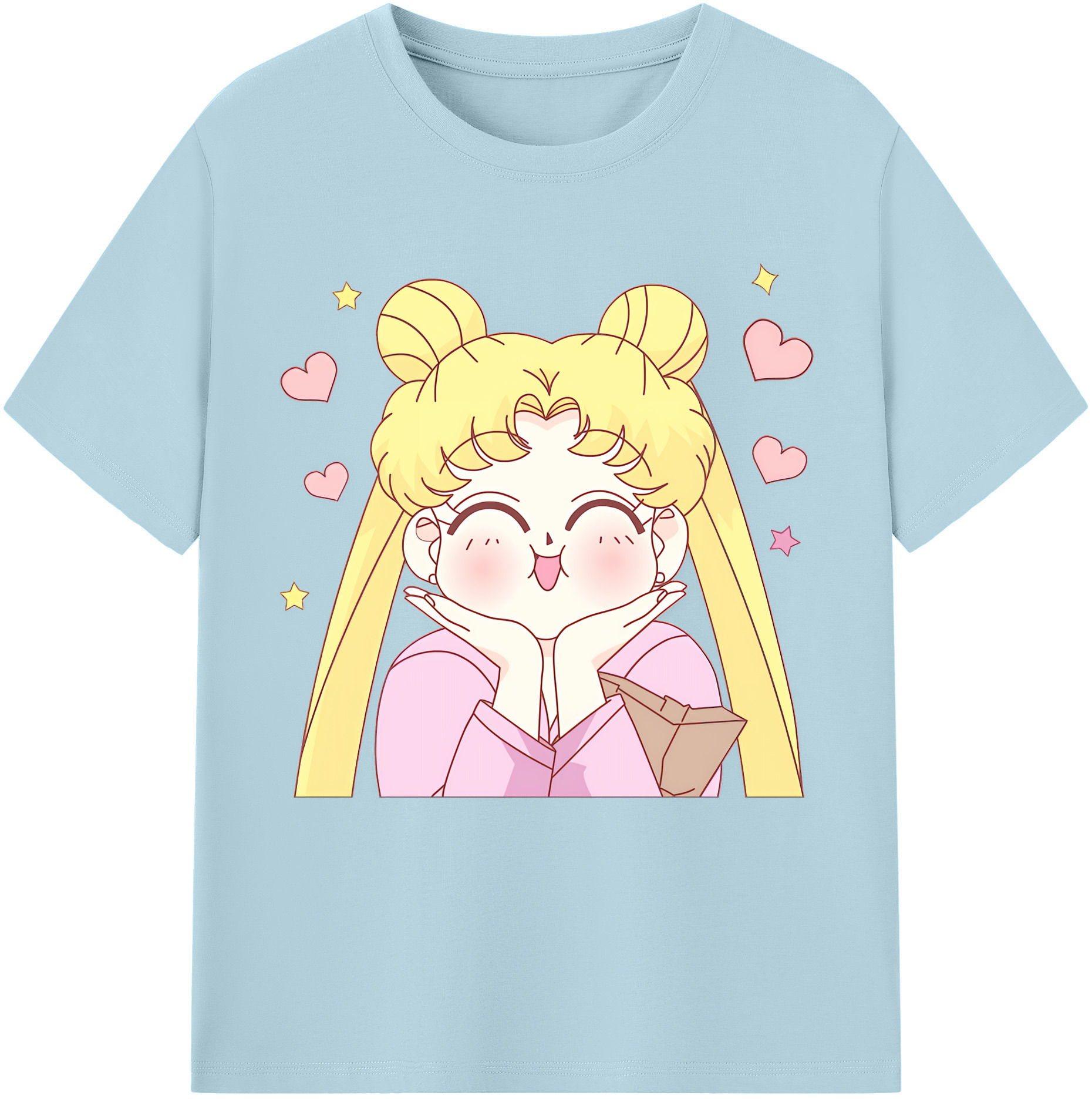 （画像用） 美少女戦士セーラームーン 愛野 美奈子 あいの みなこ Sailor Moon Aino Minako 綿100％半袖Tシャツ（フロントプリント）